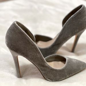 Grey Suede Pumps